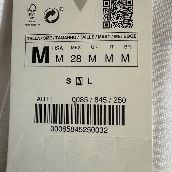 Zara Kappa Mini Skirt White Red Zip Front Summer Medium NWT Collegiate - Picture 9 of 15